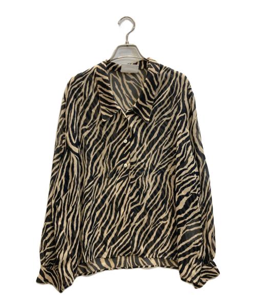 BEAUTY&YOUTH（ビューティーアンドユース）BEAUTY&YOUTH (ビューティーアンドユース) Stand Alone (スタンドアローン) ゼブラプリントシャツ ベージュ×ブラック サイズ:SIZE 1の古着・服飾アイテム