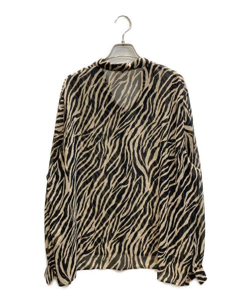 BEAUTY&YOUTH（ビューティーアンドユース）BEAUTY&YOUTH (ビューティーアンドユース) Stand Alone (スタンドアローン) ゼブラプリントシャツ ベージュ×ブラック サイズ:SIZE 1の古着・服飾アイテム
