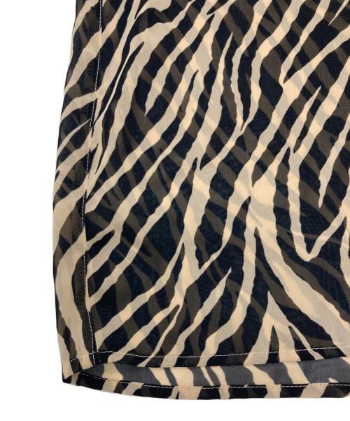 BEAUTY&YOUTH（ビューティーアンドユース）BEAUTY&YOUTH (ビューティーアンドユース) Stand Alone (スタンドアローン) ゼブラプリントシャツ ベージュ×ブラック サイズ:SIZE 1の古着・服飾アイテム