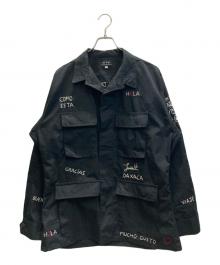 Behind The River（ビハインド・ザ・リバー）の古着「刺繍ジャケット」｜ブラック