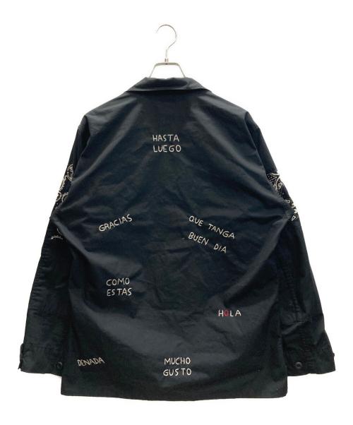 Behind The River（ビハインド・ザ・リバー）Behind The River (ビハインド・ザ・リバー) 刺繍ジャケット ブラック サイズ:Mの古着・服飾アイテム