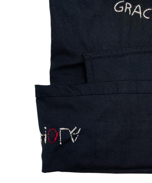 Behind The River（ビハインド・ザ・リバー）Behind The River (ビハインド・ザ・リバー) 刺繍ジャケット ブラック サイズ:Mの古着・服飾アイテム