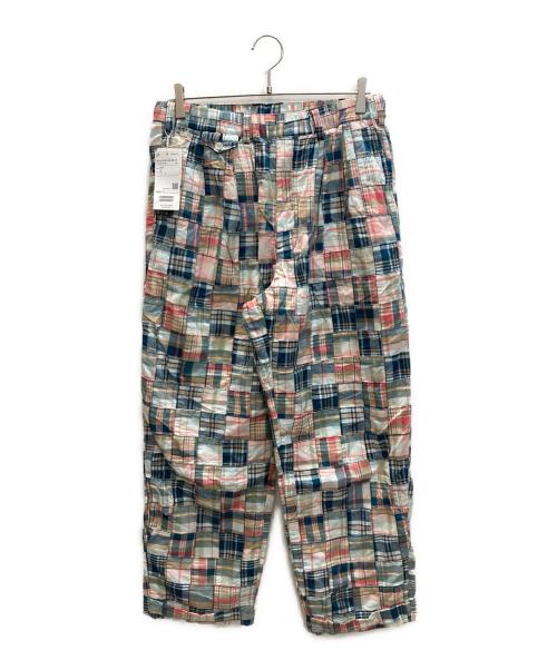 BEAMS PLUS（ビームスプラス）BEAMS PLUS (ビームスプラス) マドラス チェック パッチワーク 2プリーツ トラウザーズ マルチカラー サイズ:SIZE M 未使用品の古着・服飾アイテム