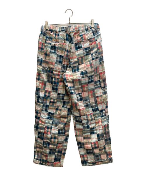 BEAMS PLUS（ビームスプラス）BEAMS PLUS (ビームスプラス) マドラス チェック パッチワーク 2プリーツ トラウザーズ マルチカラー サイズ:SIZE M 未使用品の古着・服飾アイテム