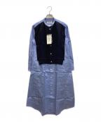 ZUCCAズッカ）の古着「切替ワンピース」｜ブルー×ネイビー