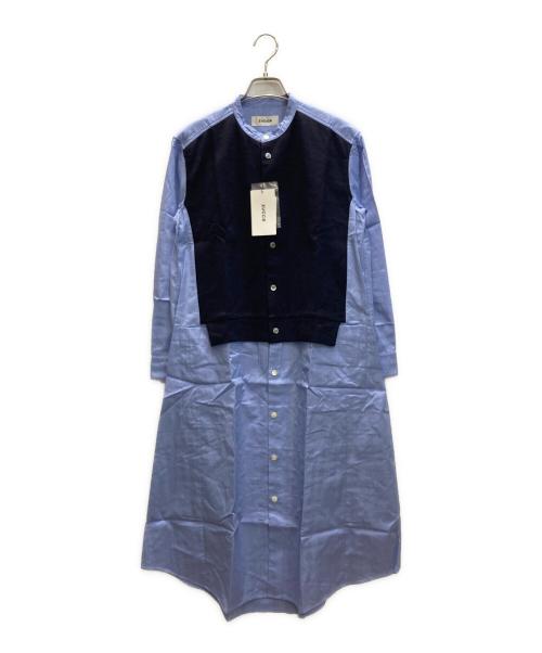 ZUCCA（ズッカ）ZUCCA (ズッカ) 切替ワンピース ブルー×ネイビー サイズ:SIZE M 未使用品の古着・服飾アイテム