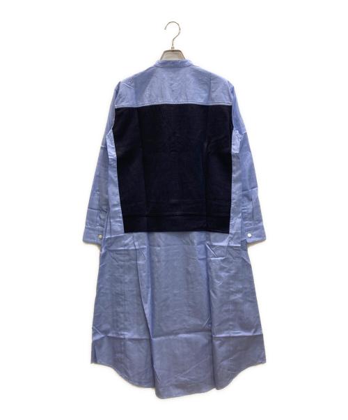 ZUCCA（ズッカ）ZUCCA (ズッカ) 切替ワンピース ブルー×ネイビー サイズ:SIZE M 未使用品の古着・服飾アイテム