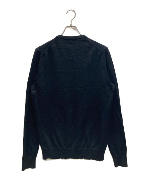 FRED PERRY（フレッドペリー）FRED PERRY (フレッドペリー) ウールコットンクルーネックニット ブラック サイズ:SIZE Lの古着・服飾アイテム