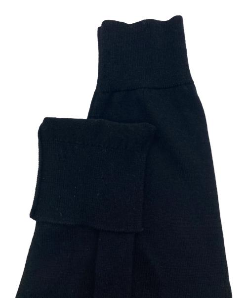 FRED PERRY（フレッドペリー）FRED PERRY (フレッドペリー) ウールコットンクルーネックニット ブラック サイズ:SIZE Lの古着・服飾アイテム