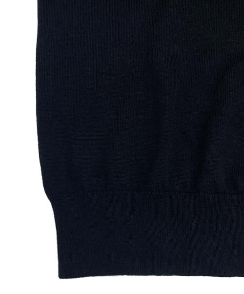 FRED PERRY（フレッドペリー）FRED PERRY (フレッドペリー) ウールコットンクルーネックニット ブラック サイズ:SIZE Lの古着・服飾アイテム