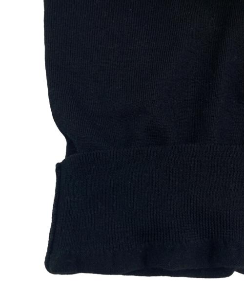 FRED PERRY（フレッドペリー）FRED PERRY (フレッドペリー) ウールコットンクルーネックニット ブラック サイズ:SIZE Lの古着・服飾アイテム