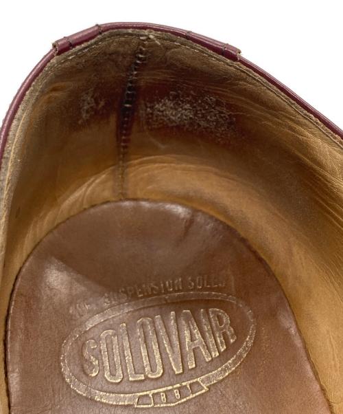 SOLOVAIR（ソロヴェアー）SOLOVAIR (ソロヴェアー) ウィングチップシューズ レッド サイズ:SIZE 8の古着・服飾アイテム