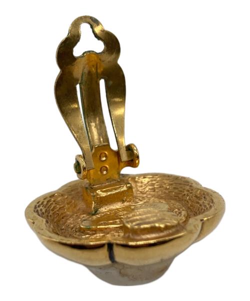 CHANEL（シャネル）CHANEL (シャネル) フラワーモチーフ フェイクパール ヴィンテージイヤリング ゴールド サイズ:下記参照の古着・服飾アイテム