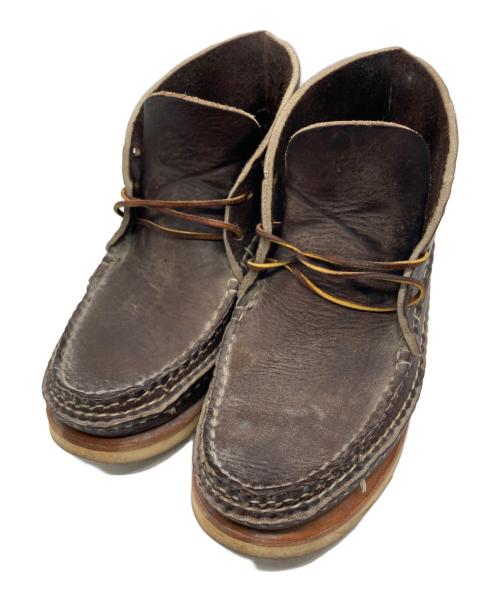 ARROW MOCCASIN（アローモカシン）arrow moccasin (アローモカシン) ハンドメイド ミドルカットブーツ ブラウン サイズ:SIZE 8の古着・服飾アイテム