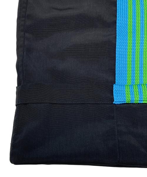 Needles（ニードルズ）Needles (ニードルズ) UNION (ユニオン) 別注 TRACK SHIRT オープンカラー トラック シャツ ブラック×ブルー サイズ:SIZE Sの古着・服飾アイテム