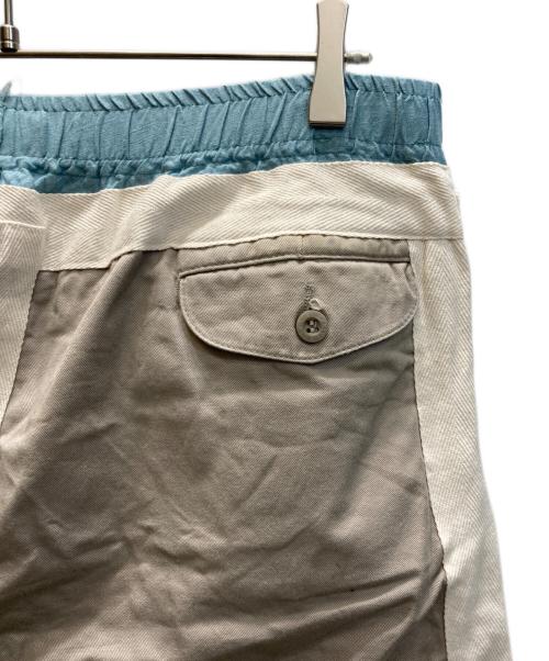 Rebuild by Needles（リビルドバイニードルス）Rebuild by Needles (リビルドバイニードルス) Chino Pant - Covered Pant ベージュ×ブルー サイズ:SIZE Lの古着・服飾アイテム