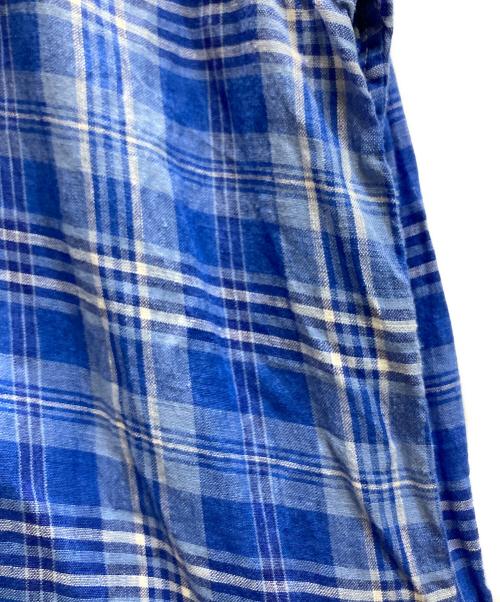 POLO RALPH LAUREN（ポロ・ラルフローレン）POLO RALPH LAUREN (ポロ・ラルフローレン) リネンチェックシャツ ブルー サイズ:SIZE XSの古着・服飾アイテム