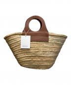 HEREUヘリュー）の古着「CABAS ストロー カゴ ハンドバッグ」｜ベージュ×ブラウン