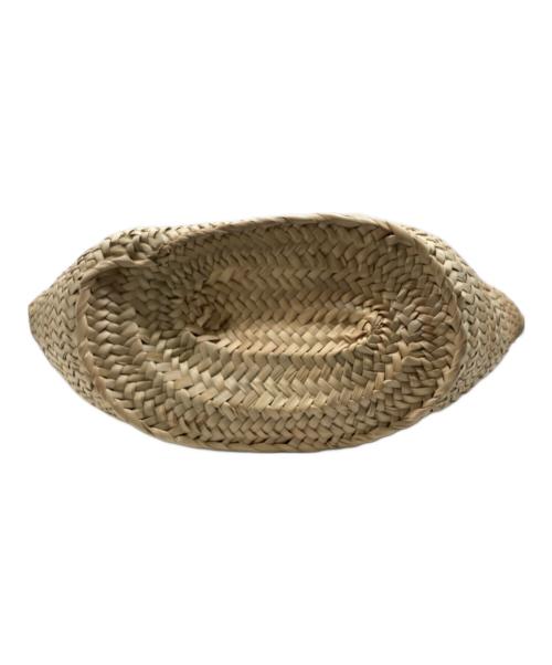 HEREU（ヘリュー）HEREU (ヘリュー) CABAS ストロー カゴ ハンドバッグ ベージュ×ブラウン サイズ:下記参照 未使用品の古着・服飾アイテム