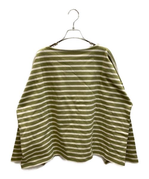 Le minor（ルミノア）Le minor (ルミノア) SLOBE IENA (スローブ イエナ) every day ビッグボーダーカットソー グリーン×ベージュ サイズ:下記参照 未使用品の古着・服飾アイテム