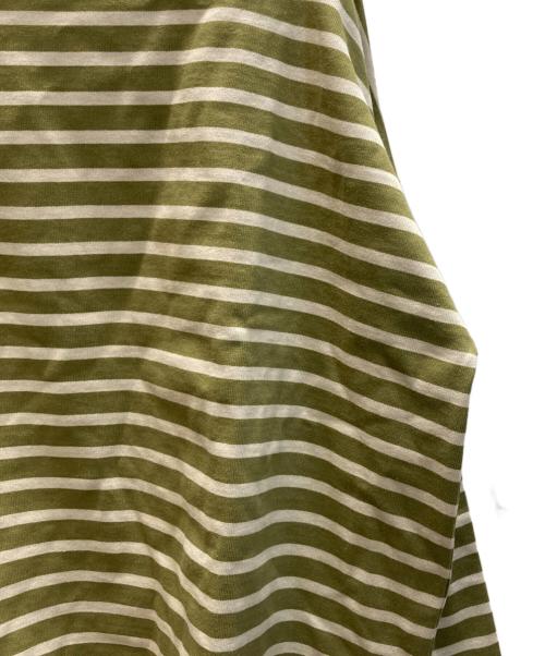 Le minor（ルミノア）Le minor (ルミノア) SLOBE IENA (スローブ イエナ) every day ビッグボーダーカットソー グリーン×ベージュ サイズ:下記参照 未使用品の古着・服飾アイテム