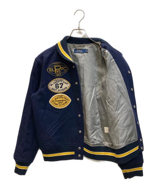 POLO RALPH LAUREN（ポロ・ラルフローレン）POLO RALPH LAUREN (ポロ・ラルフローレン) バーシティージャケット ネイビー サイズ:Mの古着・服飾アイテム