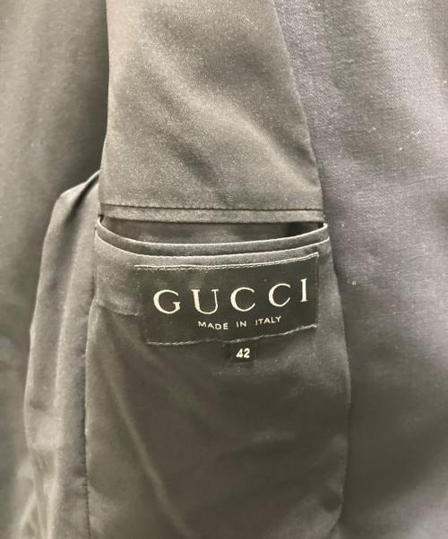 GUCCI（グッチ）GUCCI (グッチ) 比翼 チェンジポケット ジャケット ブラック サイズ:SIZE 42の古着・服飾アイテム