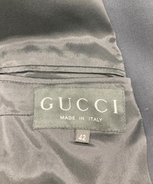 GUCCI（グッチ）GUCCI (グッチ) 比翼 チェンジポケット ジャケット ブラック サイズ:SIZE 42の古着・服飾アイテム