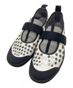 PRADAプラダ）の古着「ラバードットメッシュシューズ」｜ホワイト×ブラック