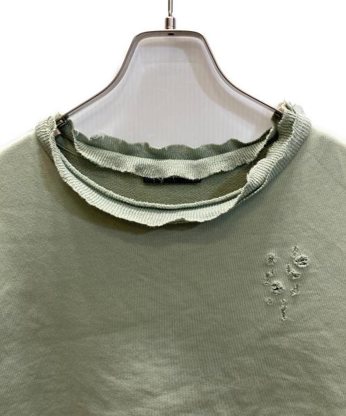 DIESEL（ディーゼル）DIESEL (ディーゼル) ダメージ加工スウェット グリーン サイズ:SIZE Sの古着・服飾アイテム