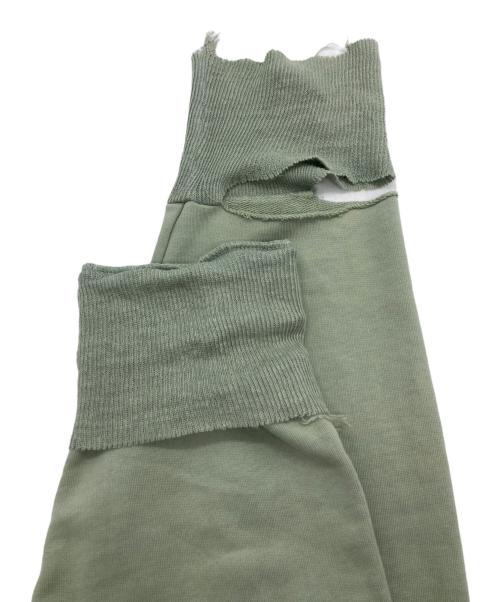 DIESEL（ディーゼル）DIESEL (ディーゼル) ダメージ加工スウェット グリーン サイズ:SIZE Sの古着・服飾アイテム