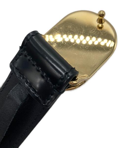 GUCCI（グッチ）GUCCI (グッチ) ヴィンテージロゴレザーベルト ブラック サイズ:下記参照の古着・服飾アイテム