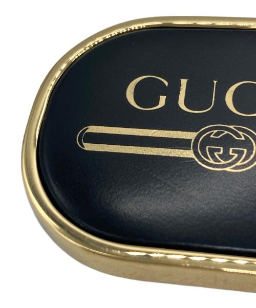 GUCCI（グッチ）GUCCI (グッチ) ヴィンテージロゴレザーベルト ブラック サイズ:下記参照の古着・服飾アイテム