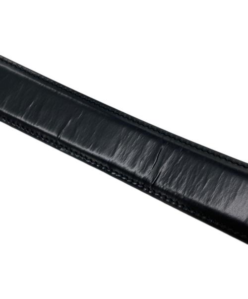 GUCCI（グッチ）GUCCI (グッチ) ヴィンテージロゴレザーベルト ブラック サイズ:下記参照の古着・服飾アイテム