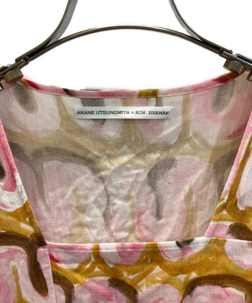 Ron Herman（ロンハーマン）Ron Herman (ロンハーマン) AKANE UTSUNOMIYA (アカネウツノミヤ) レーヨン ストライプ ワンピース マルチカラー サイズ:SIZE 36の古着・服飾アイテム