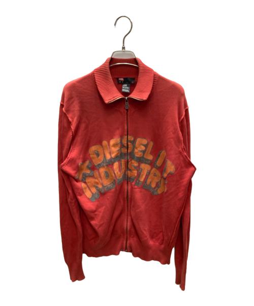 DIESEL（ディーゼル）DIESEL (ディーゼル) ペイントドライバーズニット レッド サイズ:SIZE Sの古着・服飾アイテム