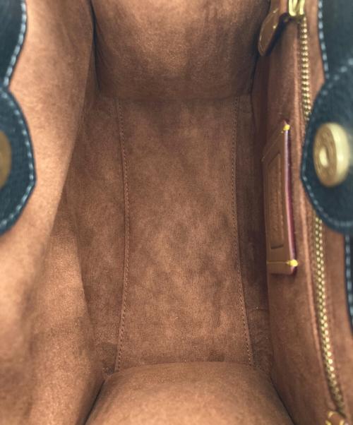 COACH（コーチ）COACH (コーチ) フィールド トート 22 ウィズ ホース アンド キャリッジ プリント アンド キャリッジ バッジ ブラウン×ブルー サイズ:下記参照の古着・服飾アイテム