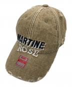 MARTINE ROSEマーティン・ローズ）の古着「ダメージ加工キャップ」｜オリーブ