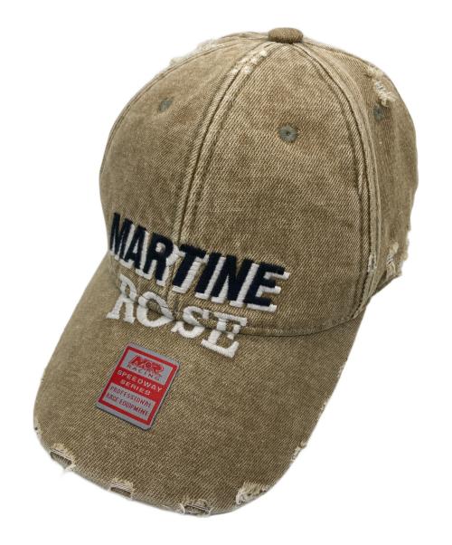 MARTINE ROSE（マーティン・ローズ）Martine rose (マーティン・ローズ) ダメージ加工キャップ オリーブ サイズ:下記参照の古着・服飾アイテム