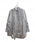 AK+1エーケーワン）の古着「シアー ストライプ シャツ」｜グレー