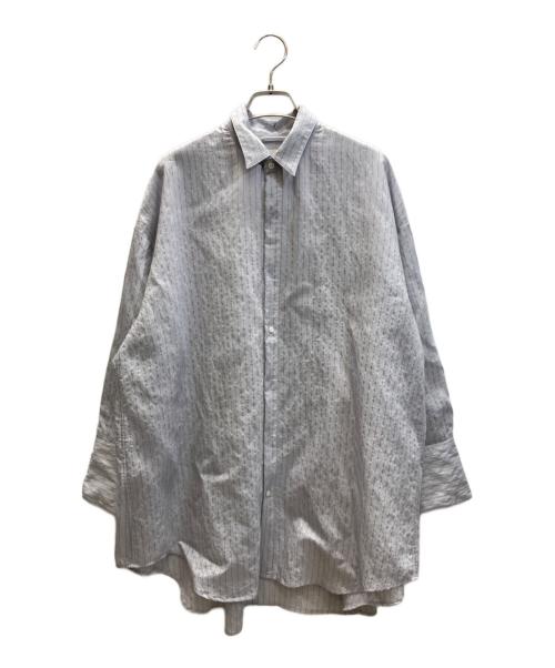 AK+1（エーケーワン）AK+1 (エーケーワン) シアー ストライプ シャツ グレー サイズ:SIZE Mの古着・服飾アイテム