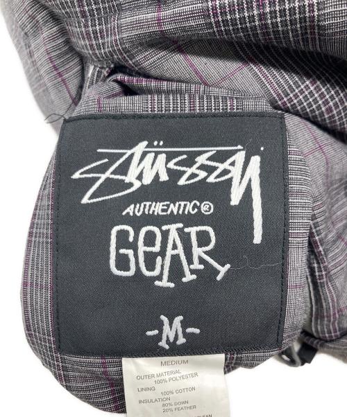 stussy（ステューシー）stussy (ステューシー) ダウンベスト グレー×ブラック サイズ:SIZE Mの古着・服飾アイテム