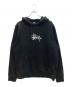 stussy（ステューシー）の古着「プルオーバーパーカー」｜ブラック