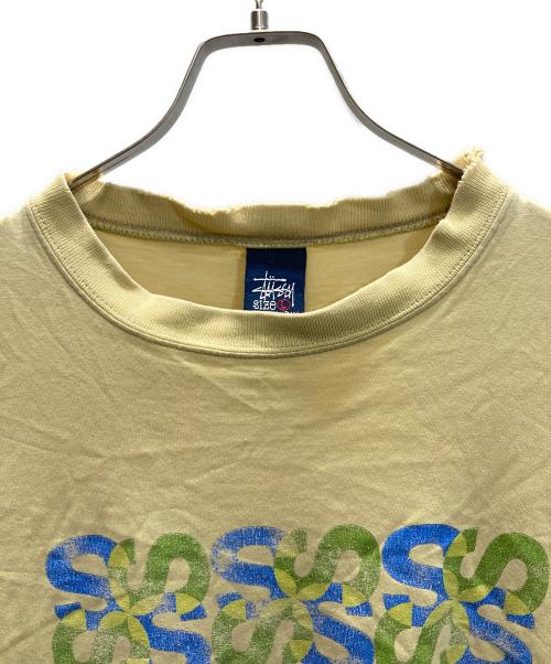 stussy（ステューシー）stussy (ステューシー) プリントTシャツ イエロー サイズ:SIZE Lの古着・服飾アイテム