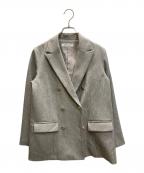 NATURAL BEAUTY BASICナチュラルビューティーベーシック）の古着「ダブルブレストボクシージャケット」｜グレー