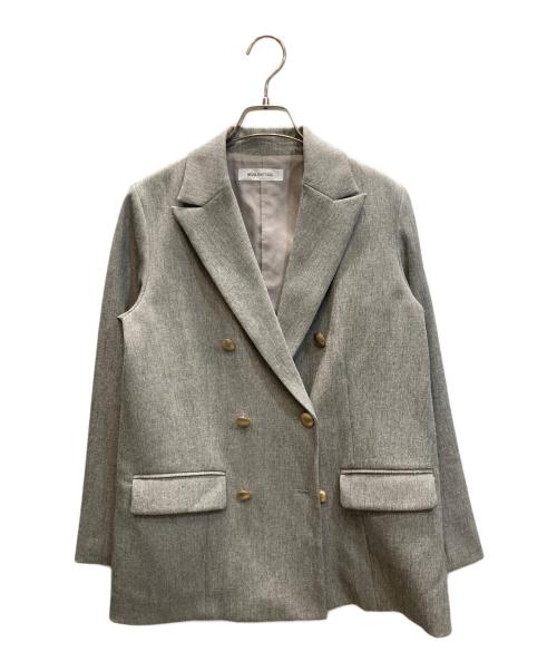 NATURAL BEAUTY BASIC（ナチュラルビューティーベーシック）NATURAL BEAUTY BASIC (ナチュラルビューティーベーシック) ダブルブレストボクシージャケット グレー サイズ:SIZE Sの古着・服飾アイテム