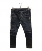 BALMAINバルマン）の古着「BIKER JEAN」｜ブラック