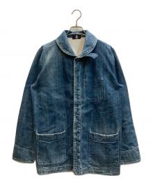 Pal'las Palace（パラスパレス）の古着「藍染め デニム生地 ショールカラー カバーオール」｜インディゴ