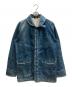 PAL'LAS PALACE（パラスパレス）の古着「藍染め デニム生地 ショールカラー カバーオール」｜インディゴ