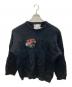 DAIRIKU（ダイリク）の古着「Flower Cross Embroidery Border Knit」｜ブラック